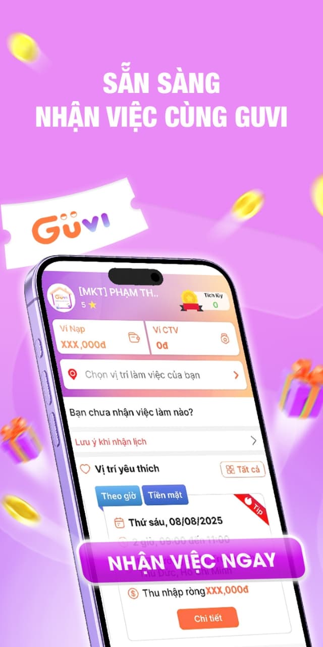 Giao diện ứng dụng Guvi Partner