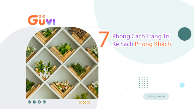 Guvi Trang trí kệ sách banner