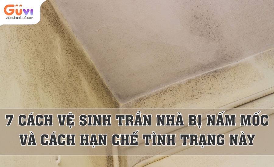 cách vệ sinh trần nhà bị mốc