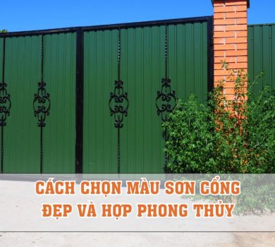 màu sơn cổng đẹp hợp phong thủy