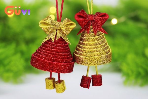 Làm chuông noel bằng giấy xốp