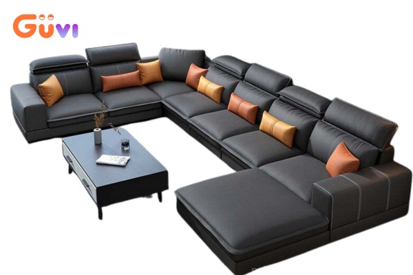 giặt ghế sofa quận 7 - ghế da chữ U