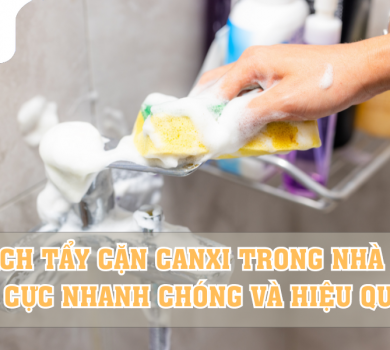 Cách tẩy cặn canxi trong nhà tắm