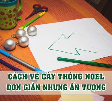 cách vẽ cây thông noel